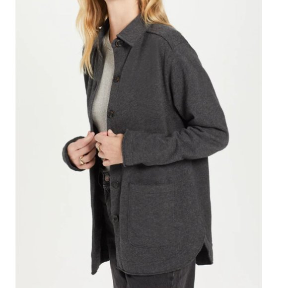 GOLDIE - FRENCH TERRY SHIRT JACKET - Picture 1 of 6